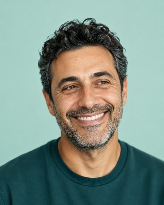 A smiling patient