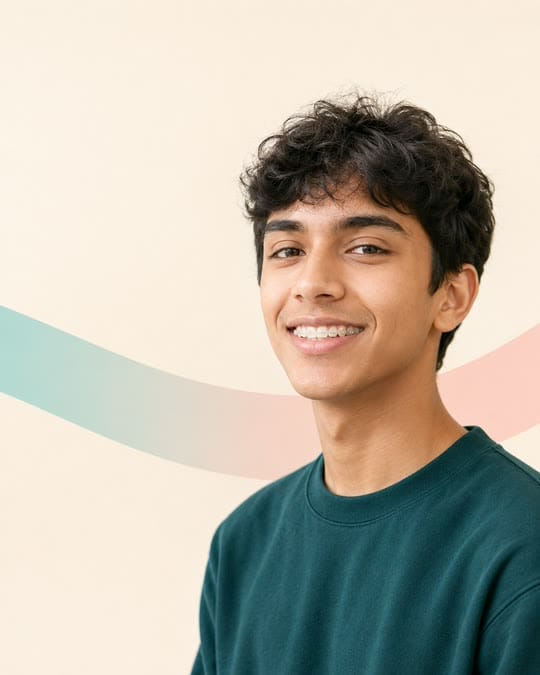 A smiling patient